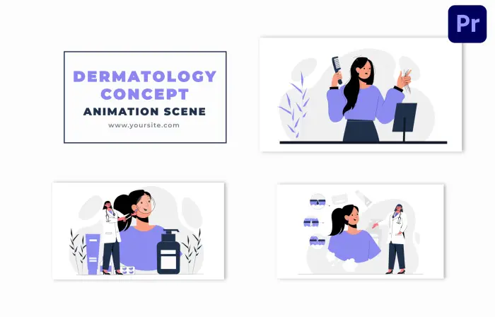 Dermatology Diagnosis Vector Design Animation Scene